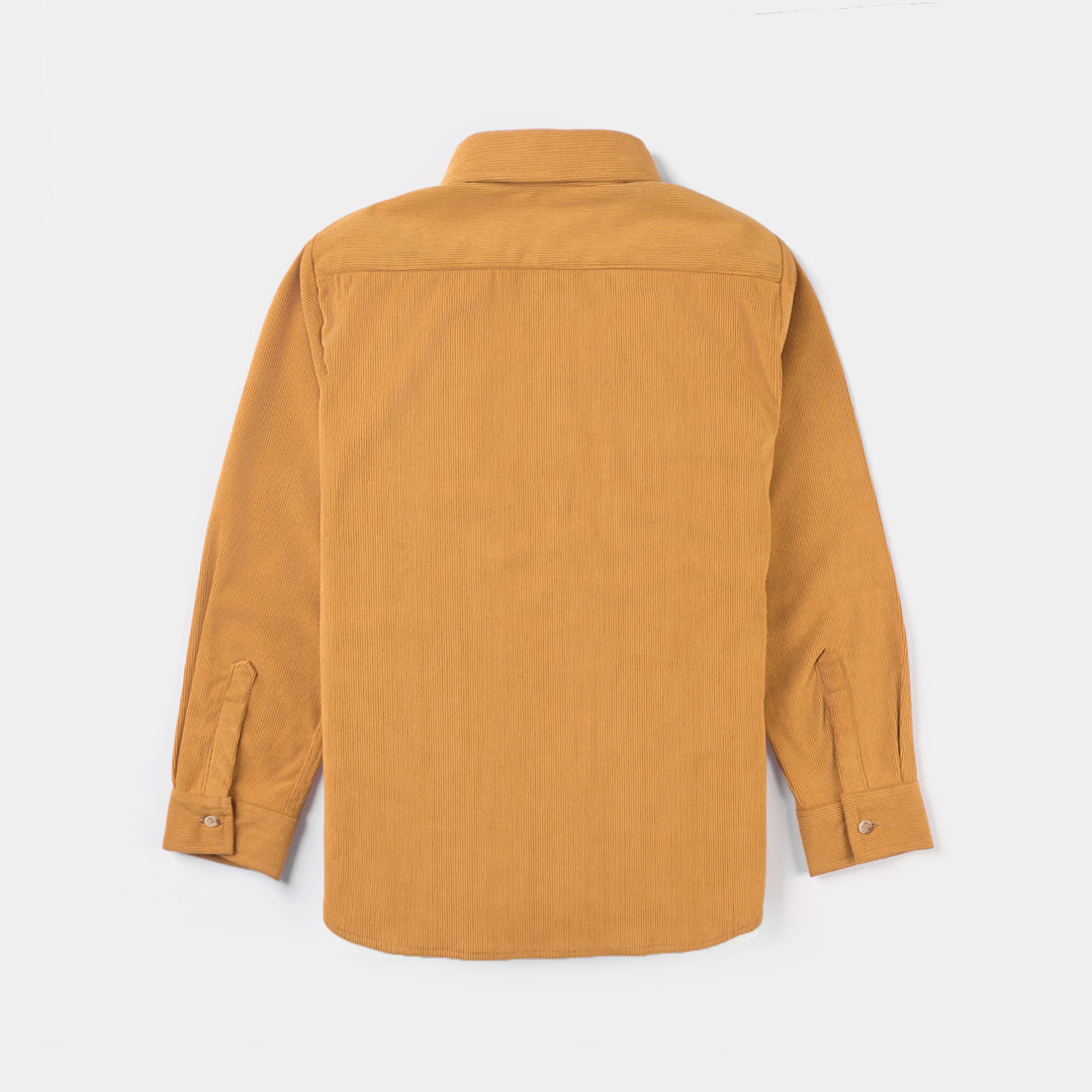 Boys Corduroy Casual Shirt F/S (Wats Up)-Mustard