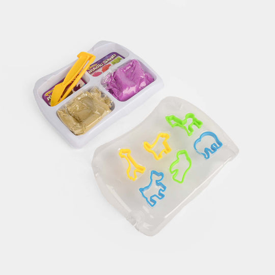 Kinetic Magic Sand Bag Set with Animal Molds & Tools