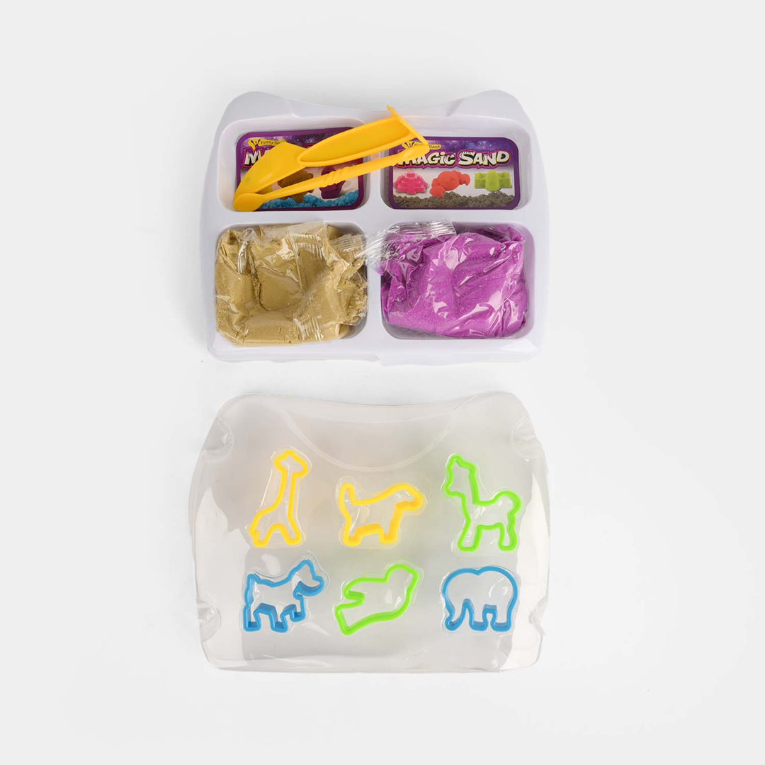 Kinetic Magic Sand Bag Set with Animal Molds & Tools