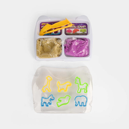 Kinetic Magic Sand Bag Set with Animal Molds & Tools