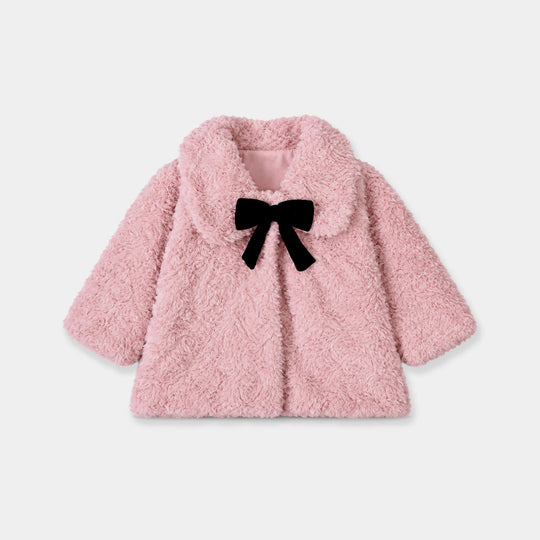 Infant Girls Sherpa Jacket FUR COAT-Pink