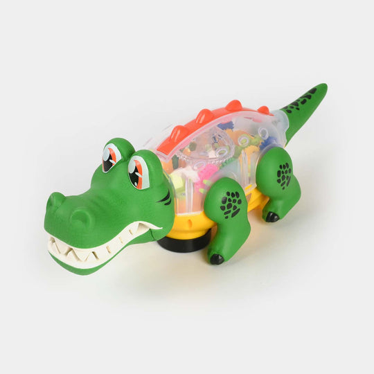Transparent Gear Dino Park Crocodile Car Vehicle Toy for Kids
