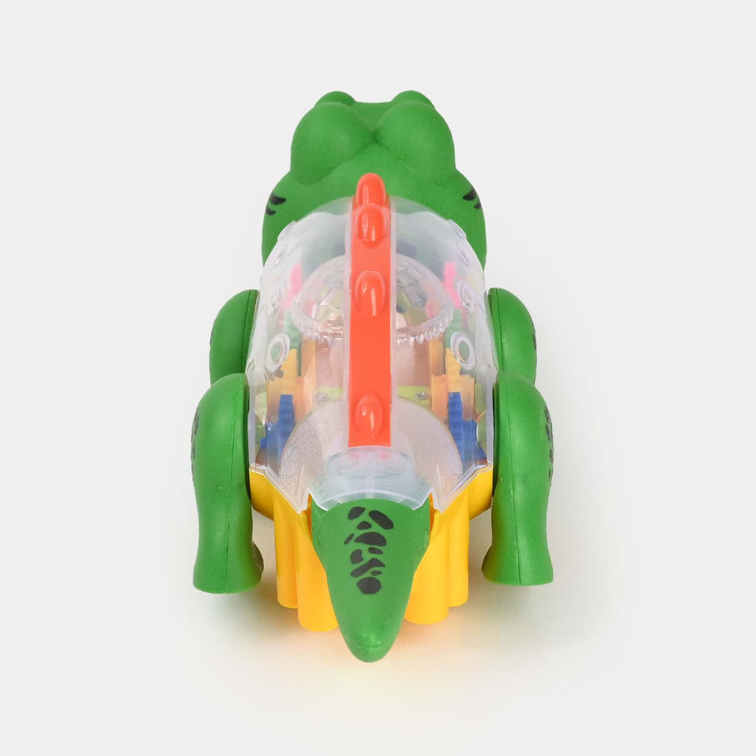Transparent Gear Dino Park Crocodile Car Vehicle Toy for Kids