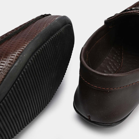 Boys Loafers 809-8-BROWN