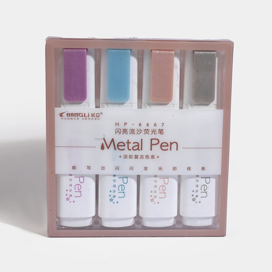 Metallic Glitter Highlighter Pens