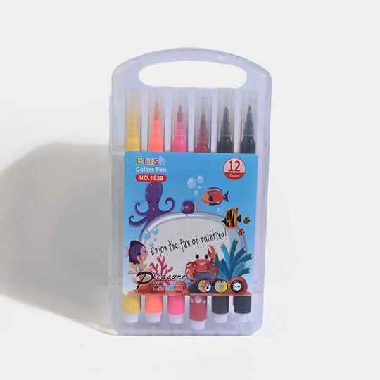Kids Brush Tip Felt Pen Set - Pack of 6