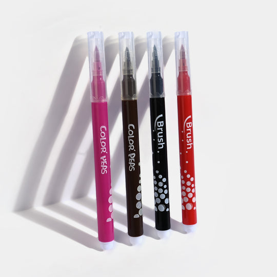 Kids Brush Tip Felt Pen Set - Pack of 6