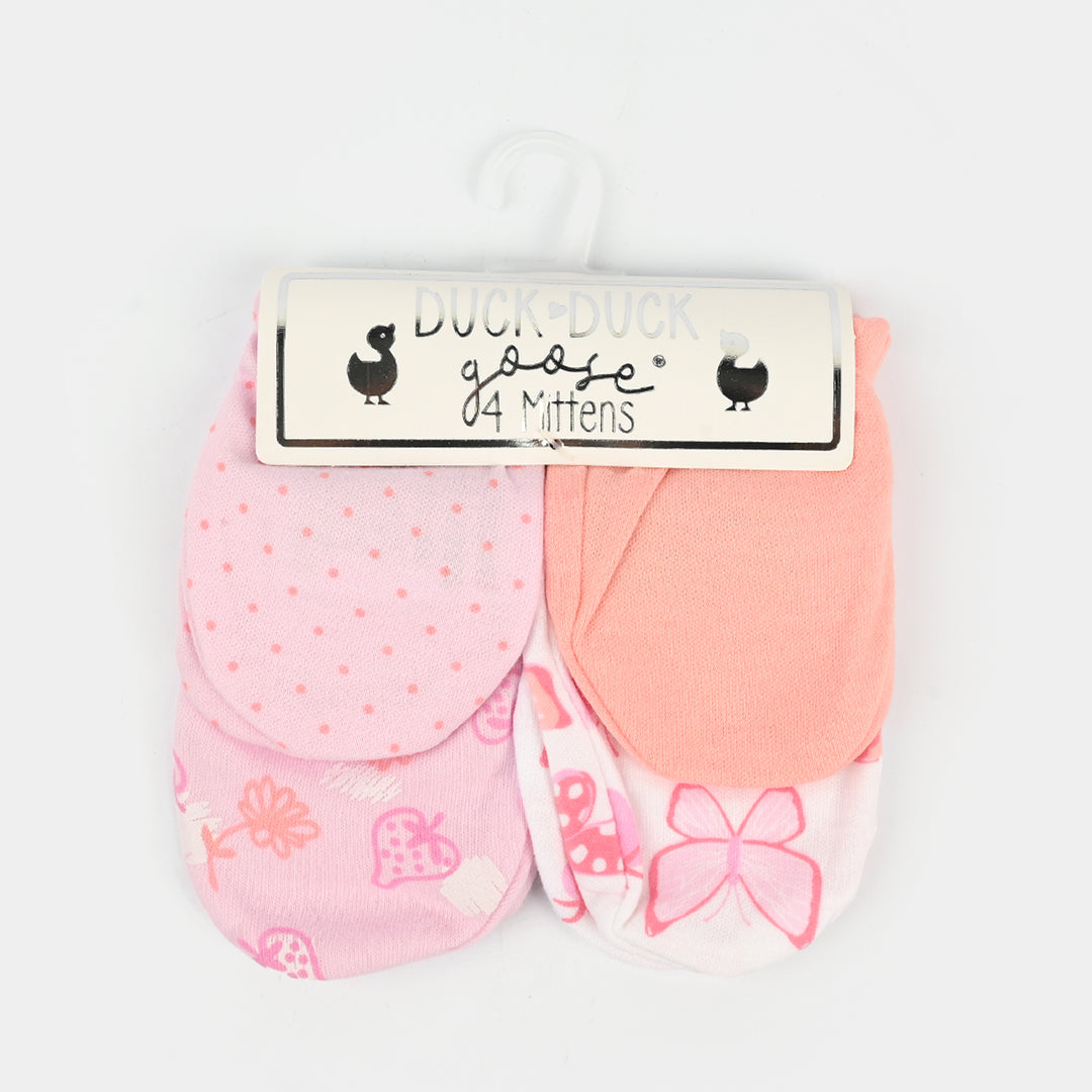 4-Pack Newborn Baby Scratch Mittens