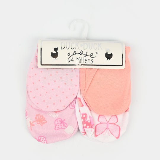 4-Pack Newborn Baby Scratch Mittens