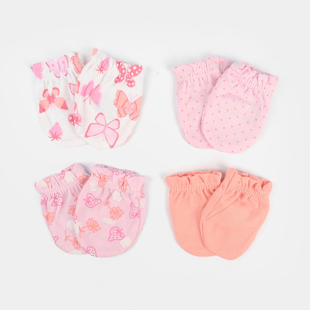 4-Pack Newborn Baby Scratch Mittens