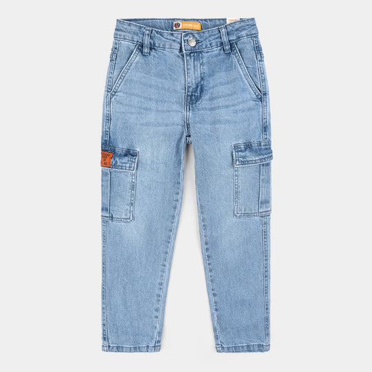 Boys Denim Stretch Pant Adventure-Mid Blue