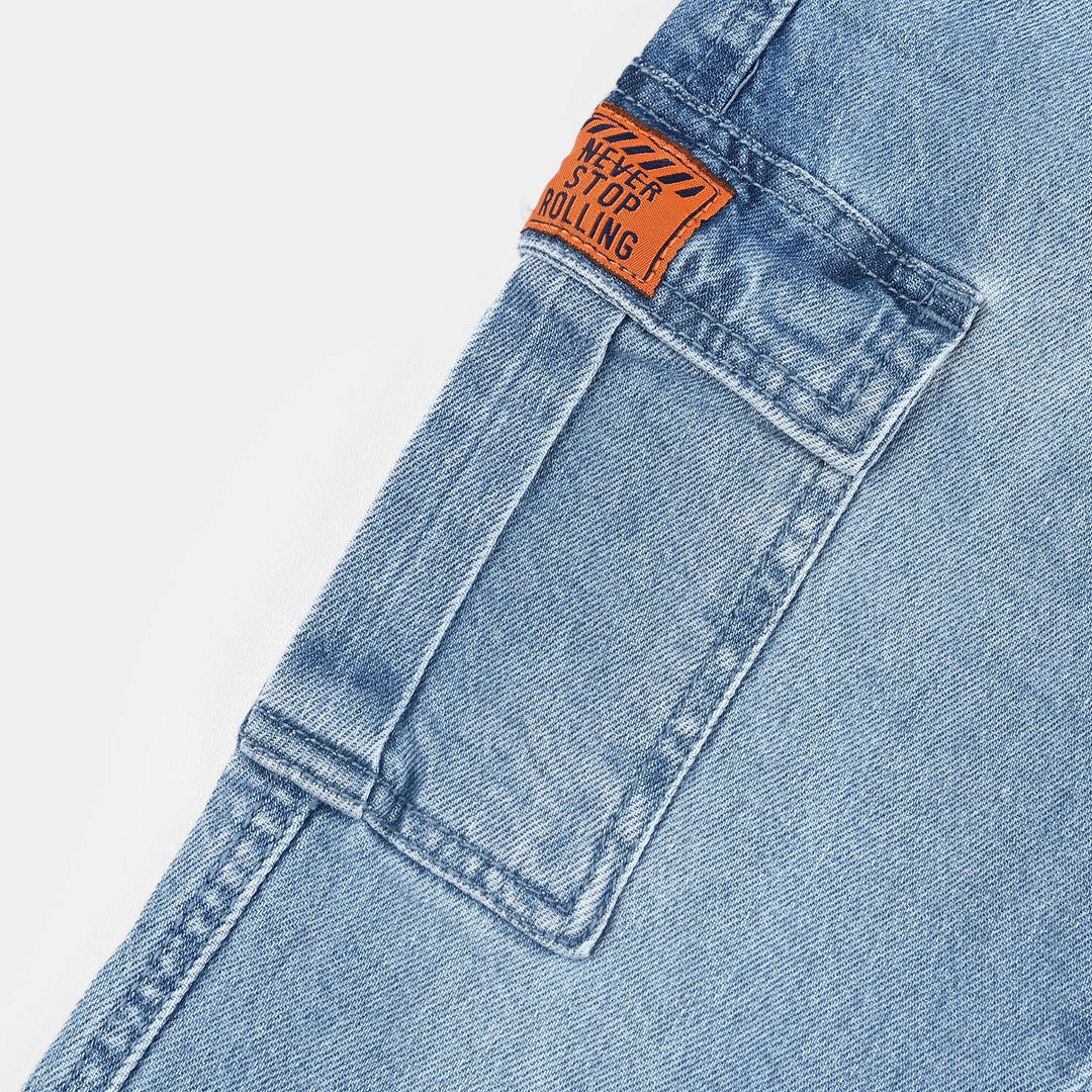 Boys Denim Stretch Pant Adventure-Mid Blue