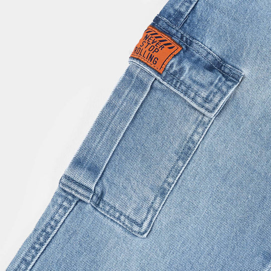 Boys Denim Stretch Pant Adventure-Mid Blue