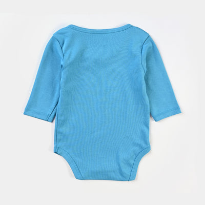 Infant Unisex Cotton Interlock Romper A Roar Able-Blue