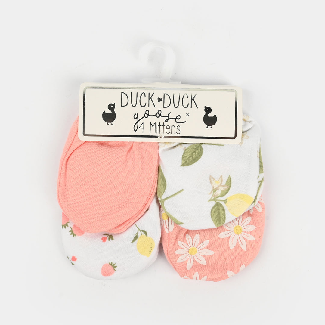 4-Pack Newborn Baby Scratch Mittens