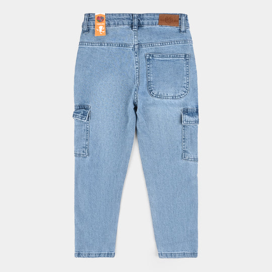 Boys Denim Stretch Pant Adventure-Mid Blue