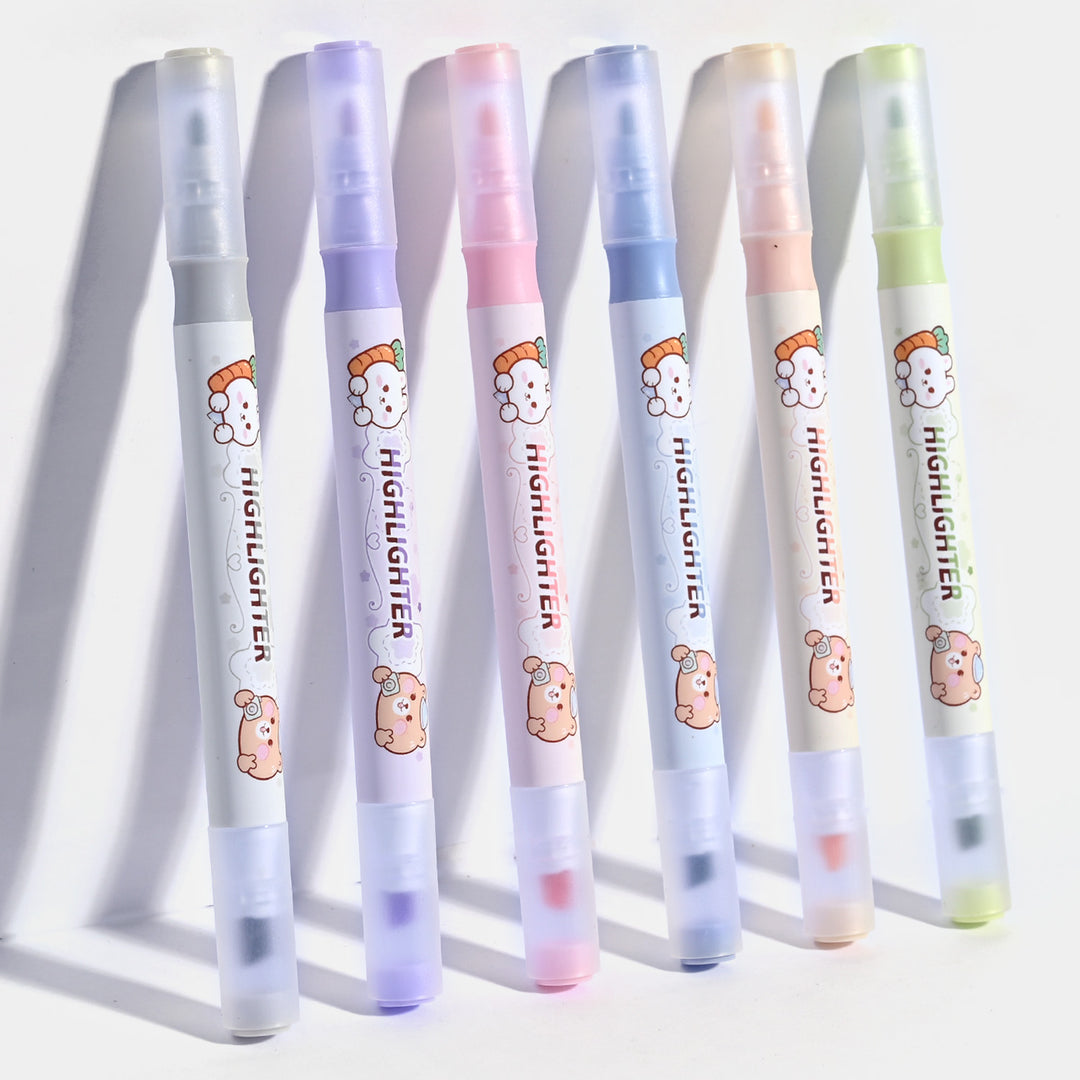 DOUBLE SIDED MARKER MULTICOLOR 6PCS