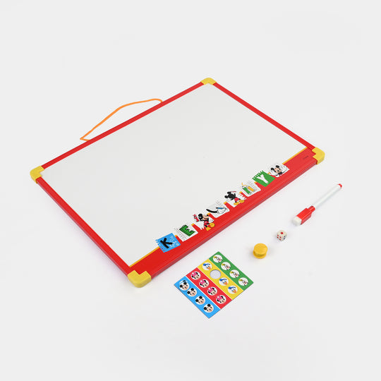 2-in-1 Magnetic Board Game and Drawing Set
