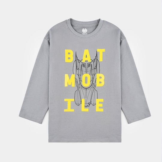 Boys Cotton Terry T-Shirt F/S Batmobile