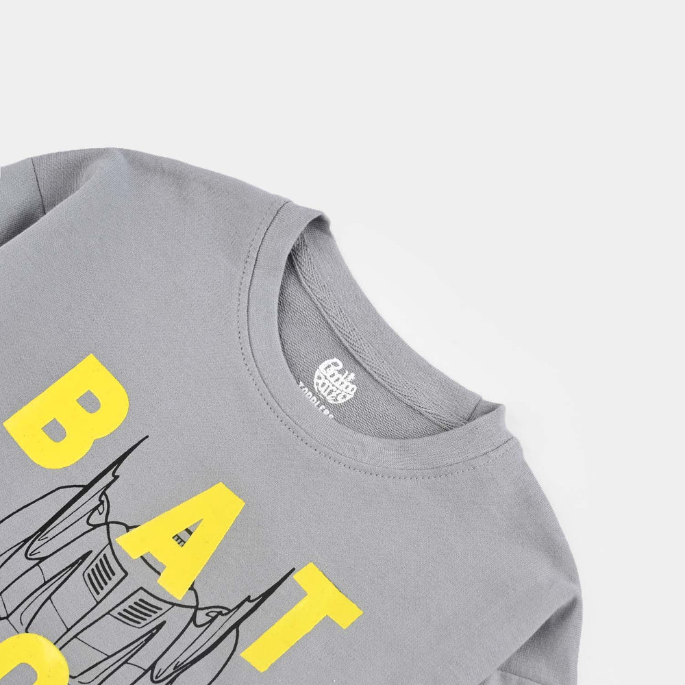 Boys Cotton Terry T-Shirt F/S Batmobile