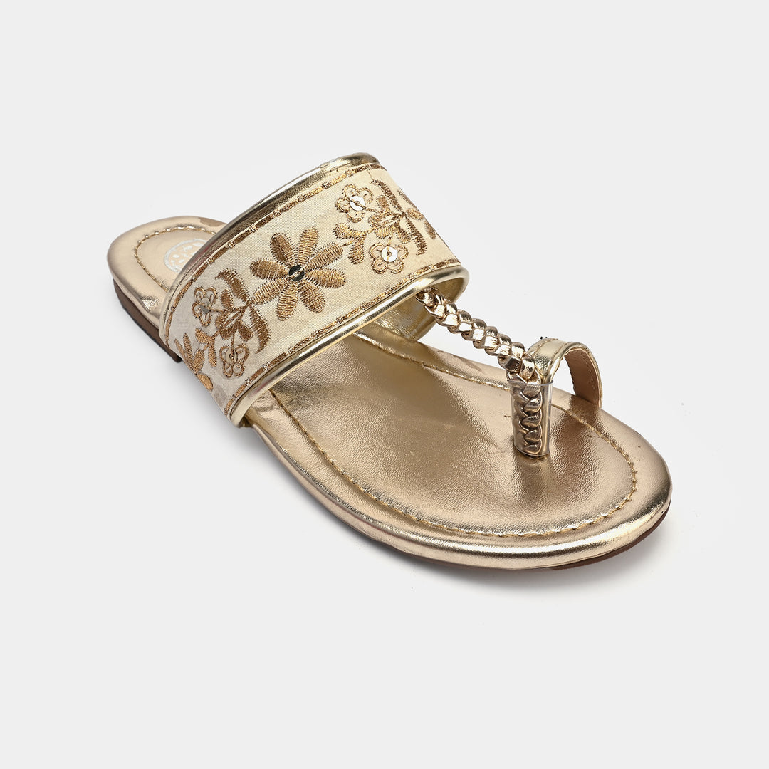 Girls Slipper 1031-16-Golden