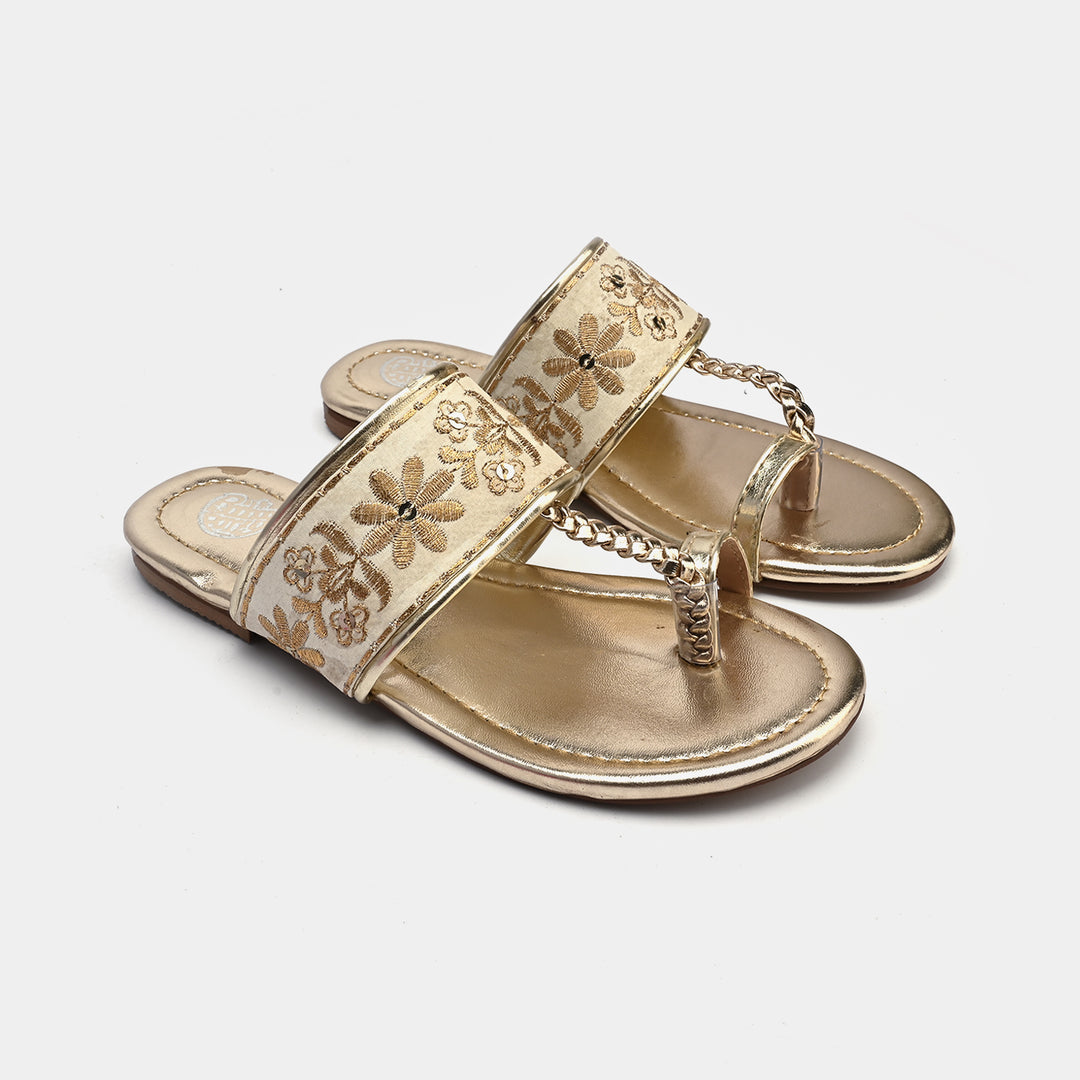 Girls Slipper 1031-16-Golden