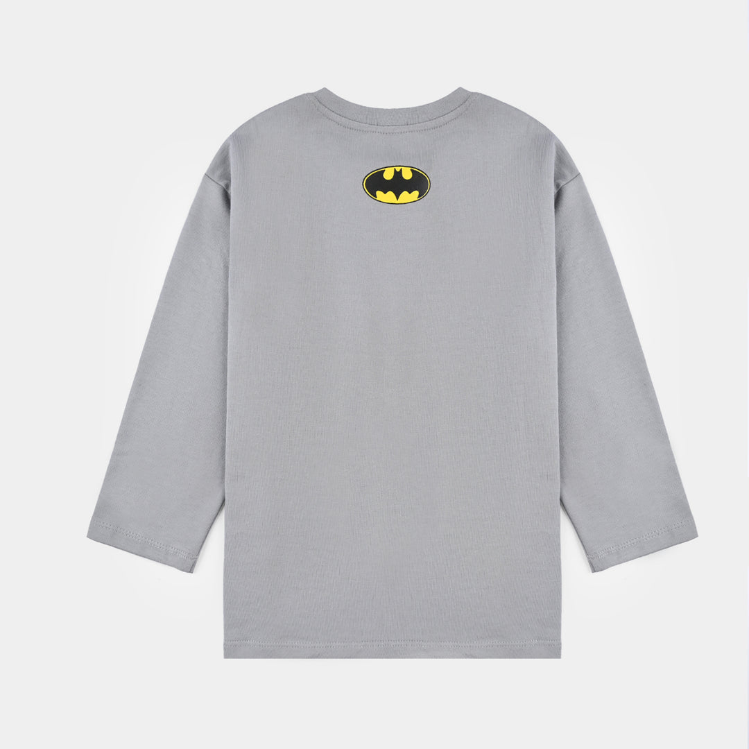 Boys Cotton Terry T-Shirt F/S Batmobile