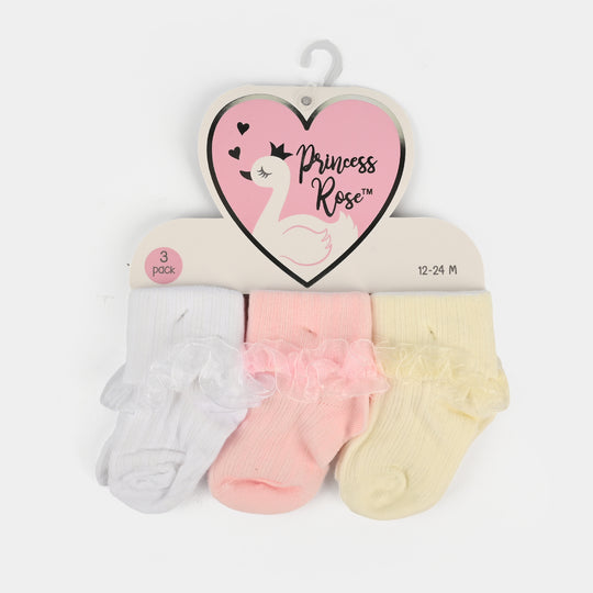 Baby Fancy Socks 3Pcs | 12-24M