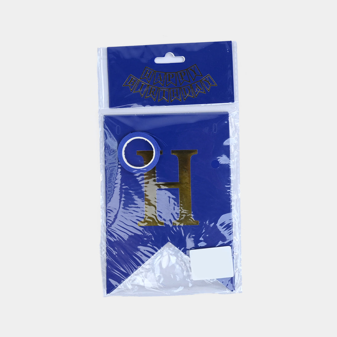Foil Letter Happy Birthday Bunting Banner