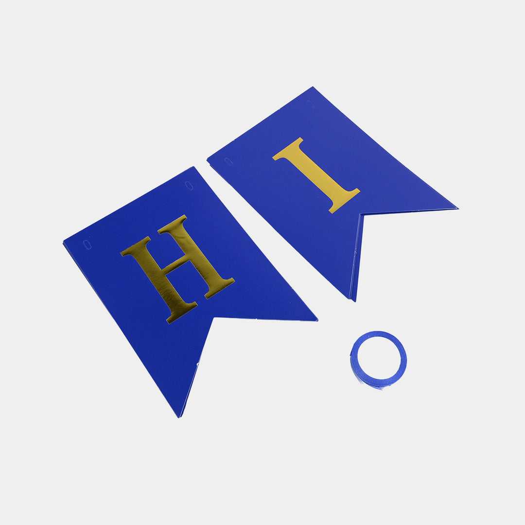 Foil Letter Happy Birthday Bunting Banner