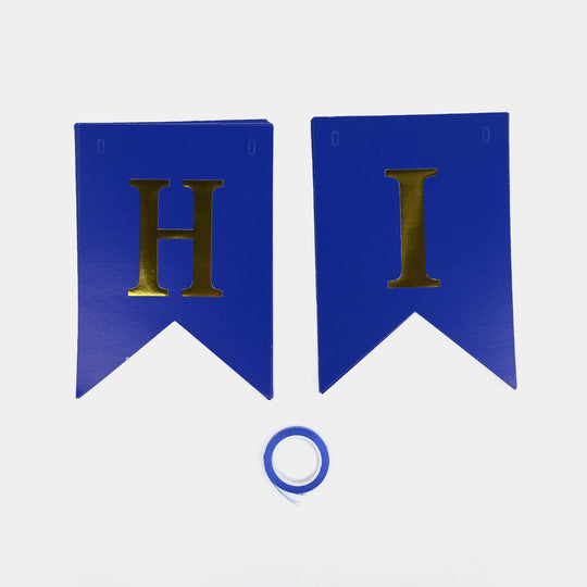 Foil Letter Happy Birthday Bunting Banner