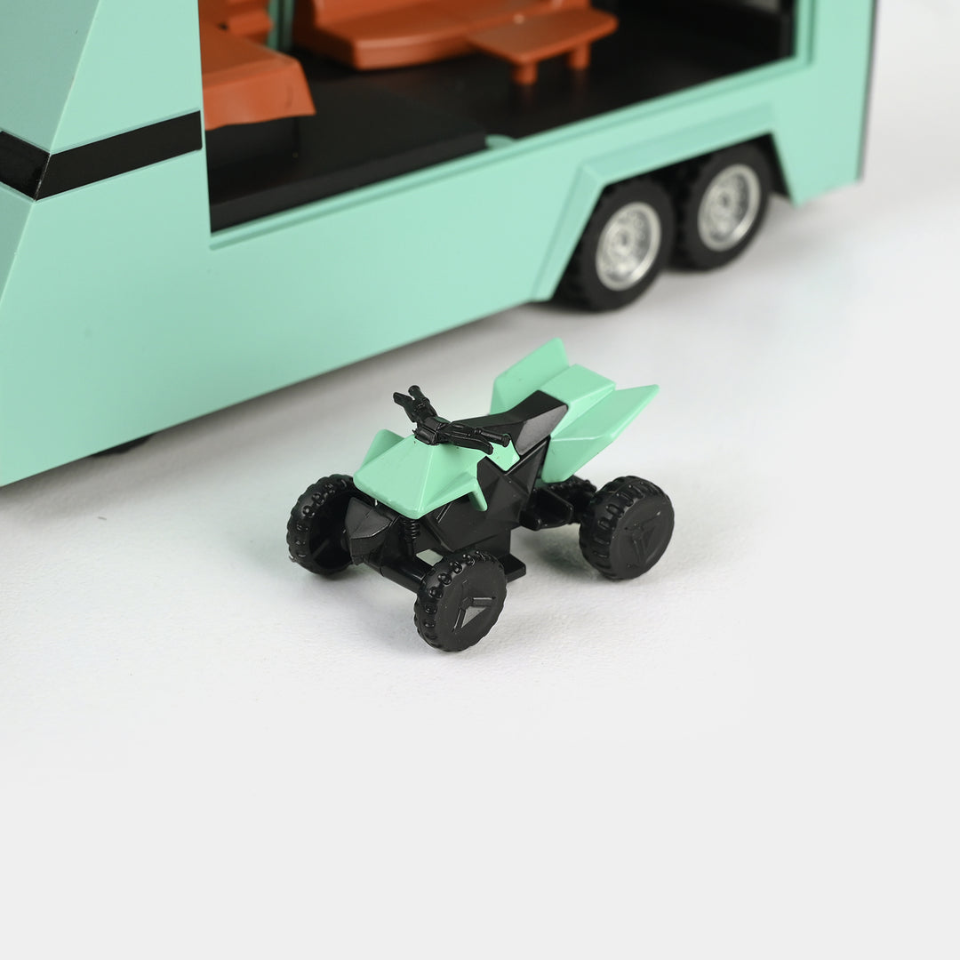Die-Cast Model Car with Trailer & ATV
