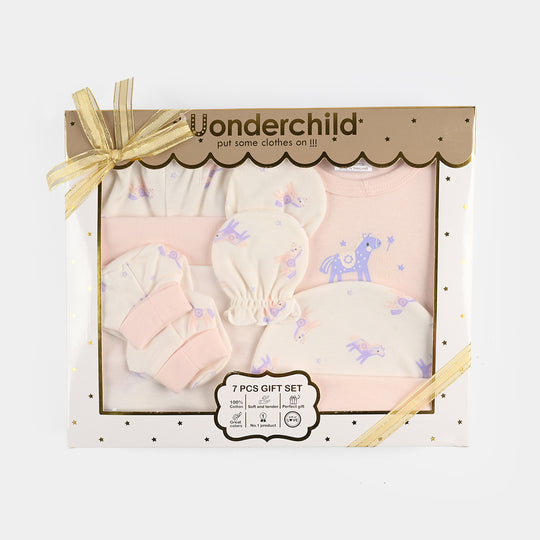 Girls Cotton Interlock 7 PCS GIFT SET 292-010-PINK