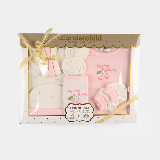 Girls Cotton Interlock 9 PCS GIFT SET 292-014-PINK