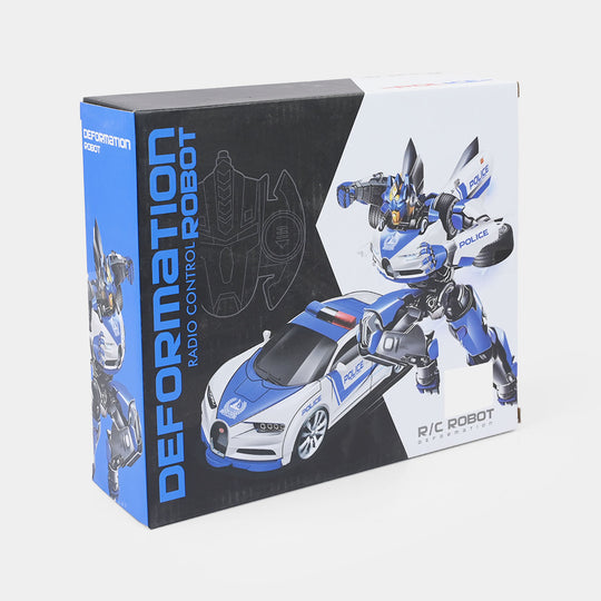Remote Control Deformation Police Robot Car
