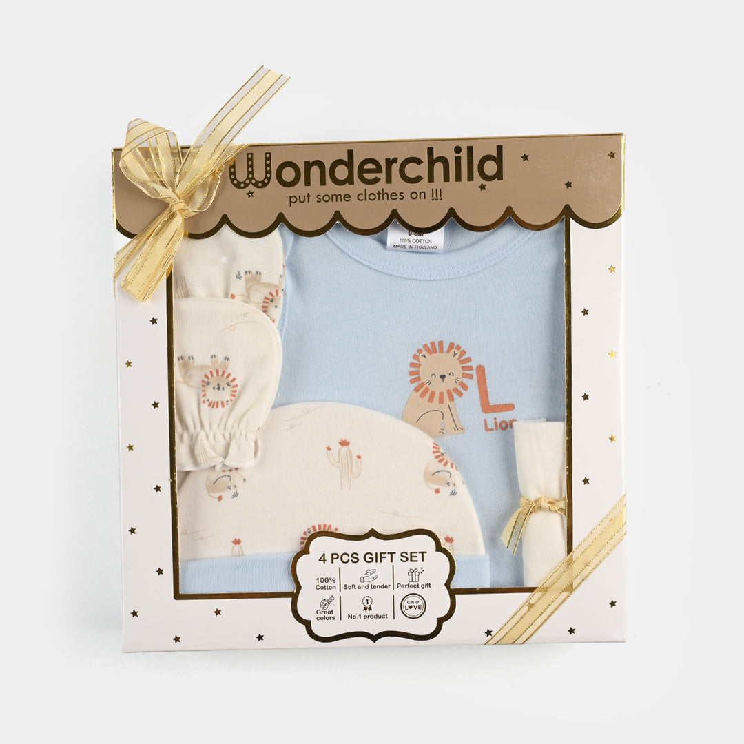 Boys Cotton Interlock 4 PCS GIFT SET 292-001-Blue