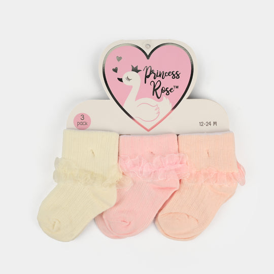 Baby Fancy Socks 3Pcs | 12-24M