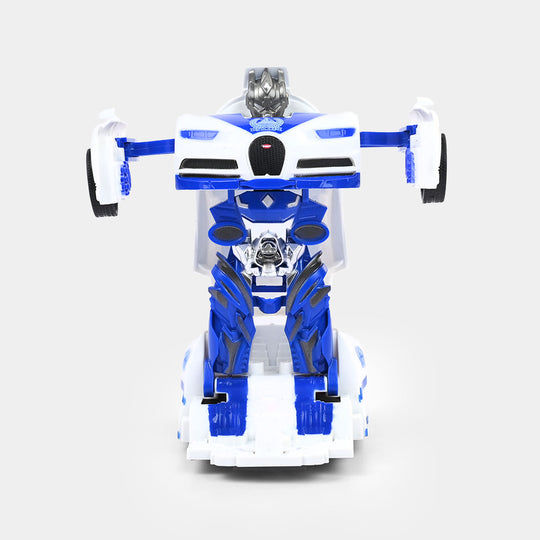 Remote Control Deformation Police Robot Car