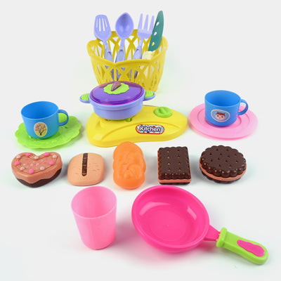 Kitchen Set With Food For Kids