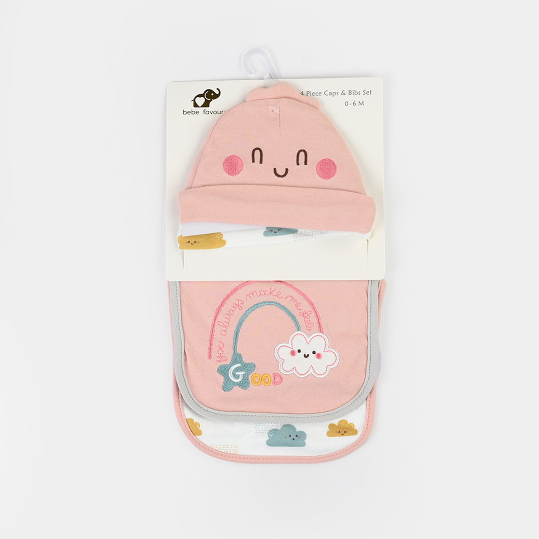 Baby Bib & Cap Pack of 4