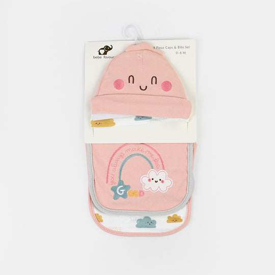 Baby Bib & Cap Pack of 4