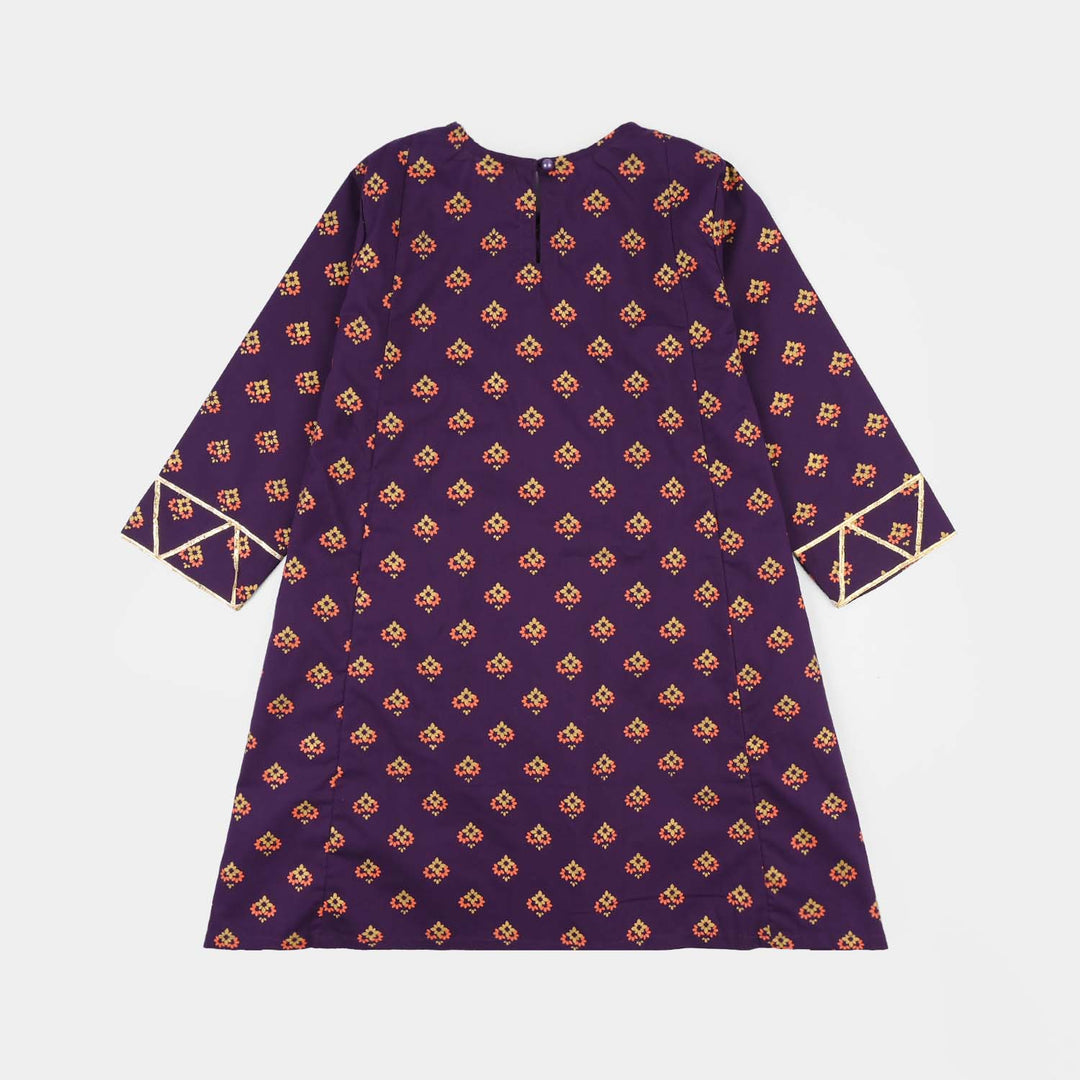 Girls Cotton 2Pcs Set (Zareen) – Purple