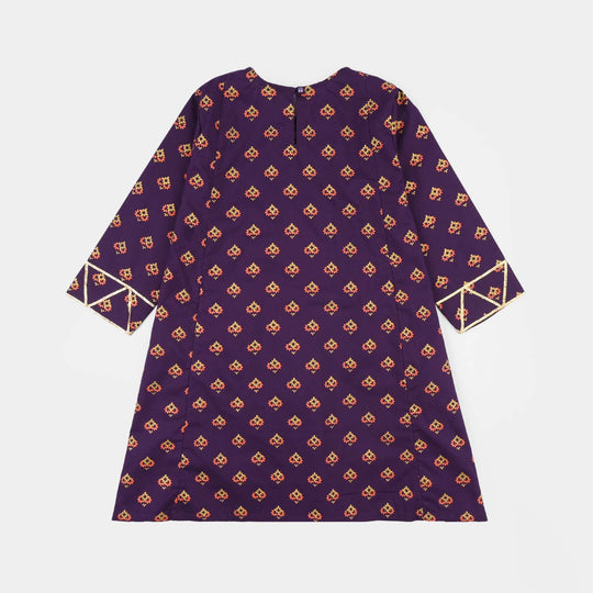 Girls Cotton 2Pcs Set (Zareen) – Purple