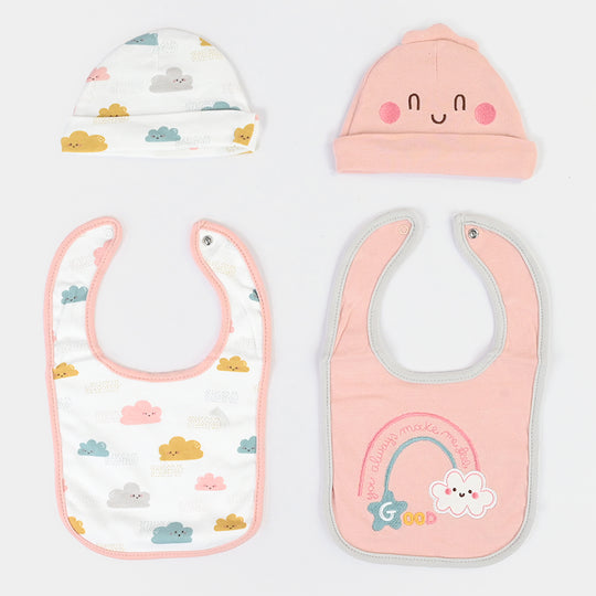 Baby Bib & Cap Pack of 4
