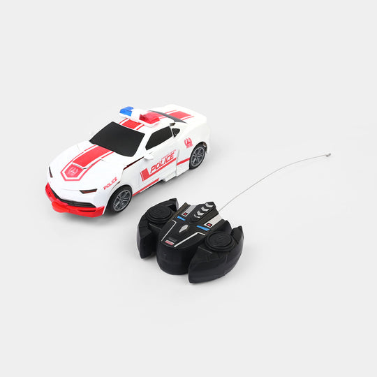 Remote Control Deformation Police Robot Car