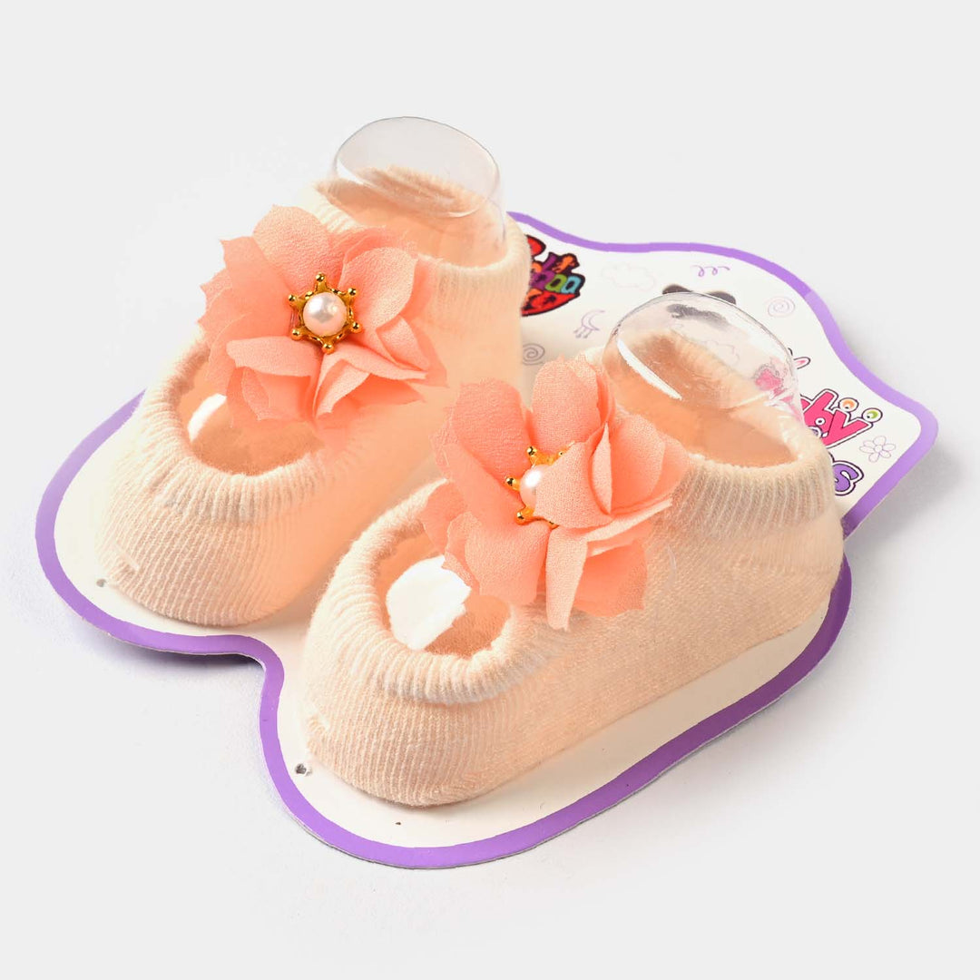 Baby Socks/Booties| Peach