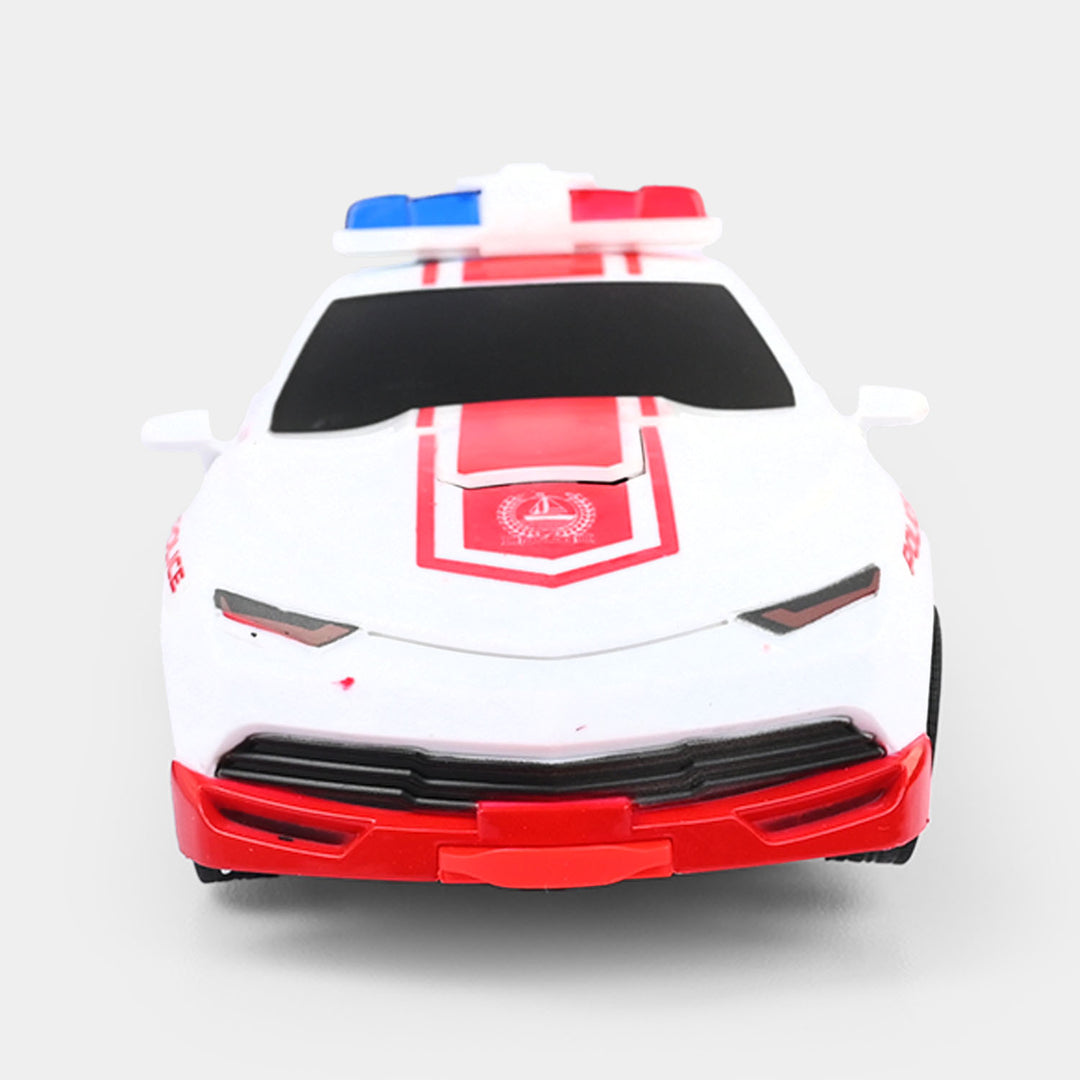 Remote Control Deformation Police Robot Car