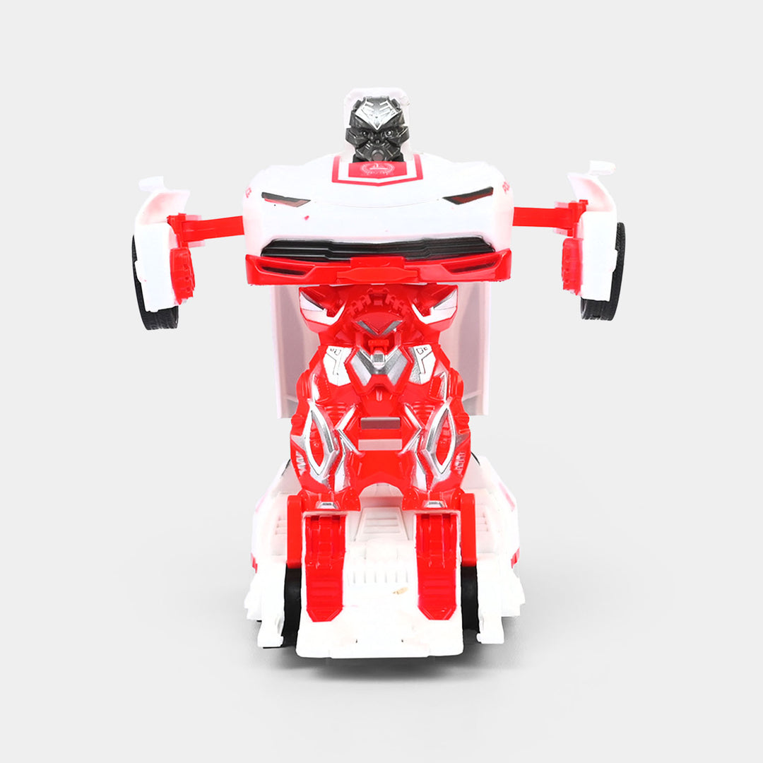 Remote Control Deformation Police Robot Car