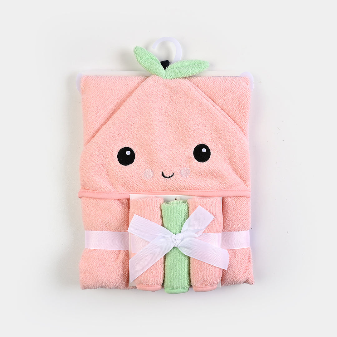 3D Hooded Towel & 3Pcs Washcloth