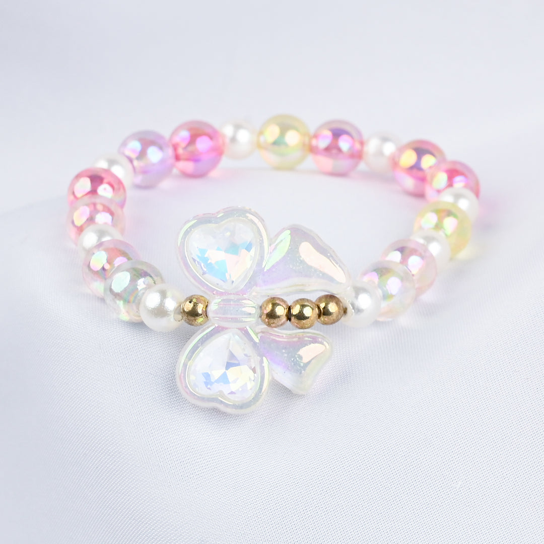GIRLS ELEGANT BEADED NECKLACE & BRACELET